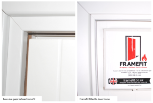 FrameFit fitted to a door frame